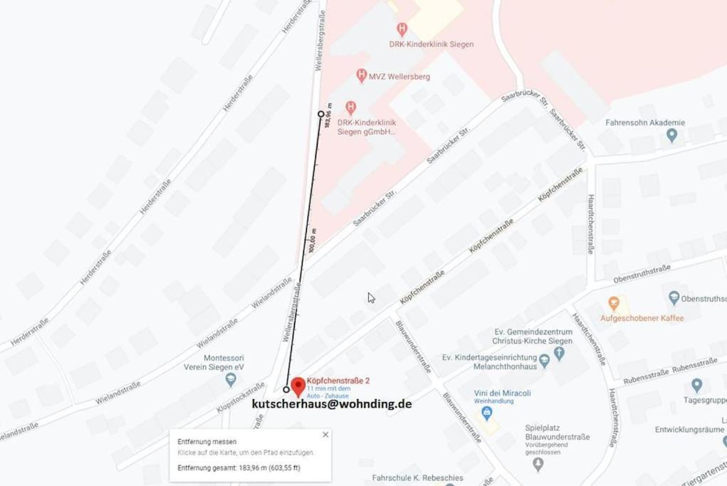Kinderklinik, 600M Zum Bahnhof 2B Siegen Exteriör bild